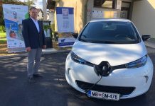 V Ormožu prostostoječa E-polnilnica