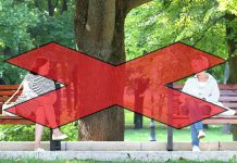 Prepoved sedenja na klopcah