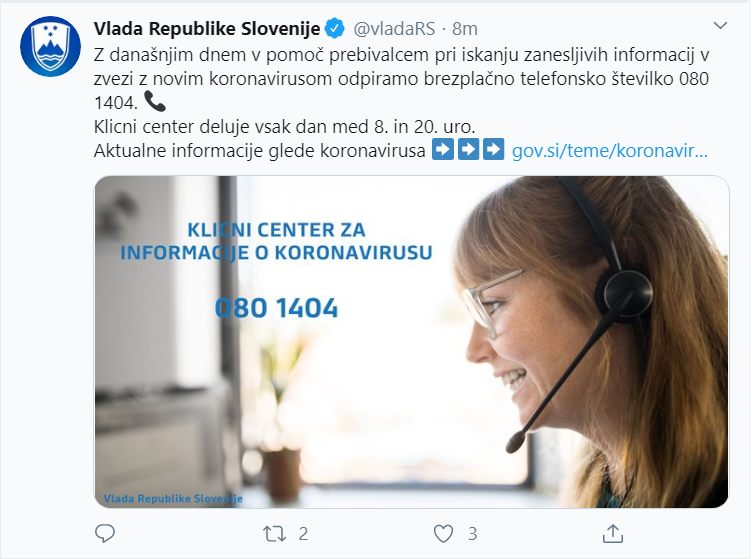 Klicni center za koronavirus