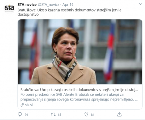 Bratuškova zavaja in straši upokojence