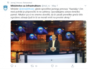 Potniški promet obratuje. Foto: Twitter