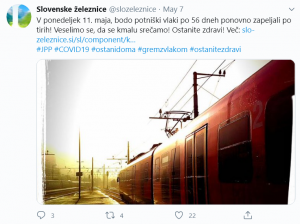 Vožnja z vlakom med COVID-19