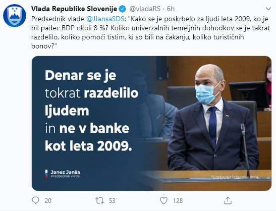 Denar Ljudem in ne v banke