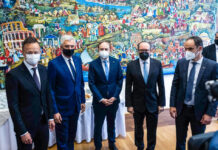 Zunanjimi ministri Slovenija, Avstrije, Češke, Madžarske in Slovaške