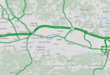 Zaprta cesta pri Žalcu