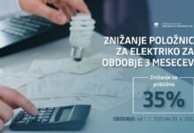Nižje položnice za elektriko