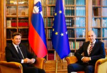 Predsednik vlade Janez Janša s predsednikom republike Borutom Pahorjem o varnostnih razmerah v Ukrajini