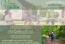 Center za družine Objem objavlja razpis poletnih počitniških aktivnosti za svoje uporabnike!