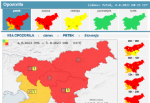 Rdeče opozorilo tudi za Spodnje Podravje