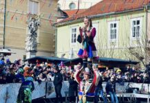 Mednarodna karnevalska povorka navdušila obiskovalce Kurentovanja