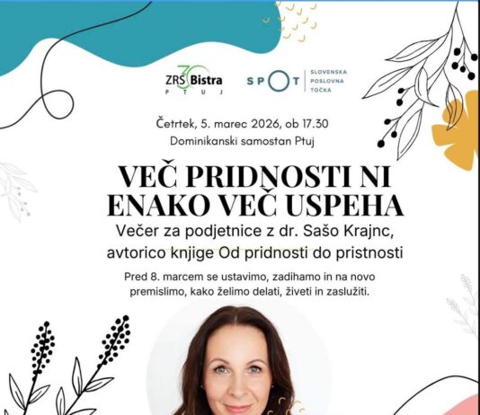 Večer za podjetnice: »Več pridnosti ni enako več uspeha«