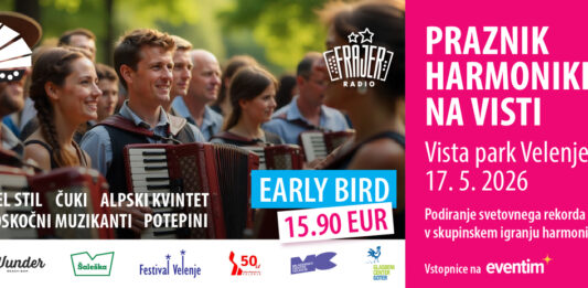 Poziv harmonikarjem za rekordno skupno igranje »Na Golici« maja v Velenju