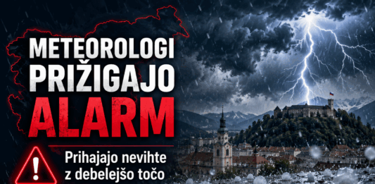Meteorologi prižigajo alarm: Slovenijo lahko zajamejo neurja s točo, nalivi in močnimi sunki vetra