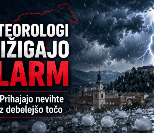 Meteorologi prižigajo alarm: Slovenijo lahko zajamejo neurja s točo, nalivi in močnimi sunki vetra