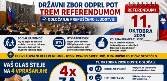 Državni zbor odprl pot trem referendumom: o RTV-prispevku, socialni pomoči in volilni pravici bodo odločali državljani