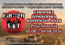 Ptuj postal svetovna prestolnica žongliranja: EJC 2026 mesto spreminja v veliki oder