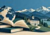 Prihodnost dvojezične šole v ospredju obiska Suzane Lep Šimenko na Koroškem Simbolna ilustracija knjig, šole in alpske pokrajine