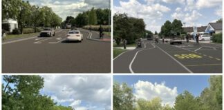 Vizualizacija prenovljene Volkmerjeve ceste na Ptuju z urejenimi površinami ob vozišču