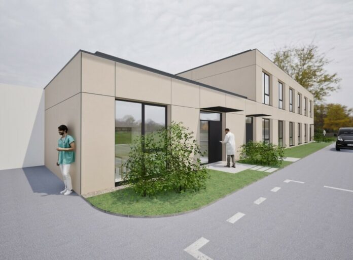 lokalec-photo-6 Vizualizacija načrtovanega Centra zdravja Majšperk z vhodom in parkiriščem