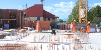 Gradbišče nove šolske in športne infrastrukture