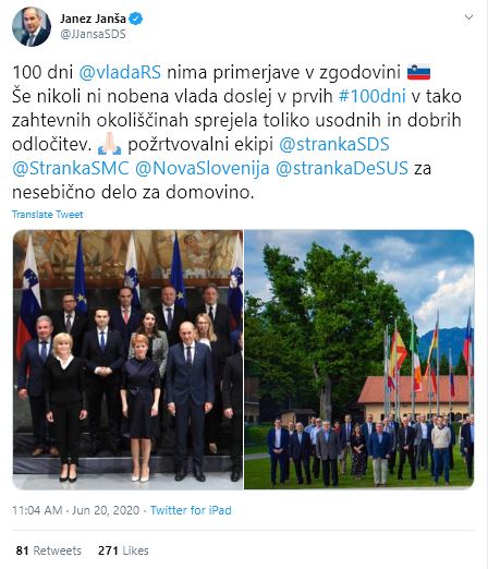 100 dni vlade Janeza Janše