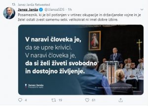 Janez Janša ob slovesnosti